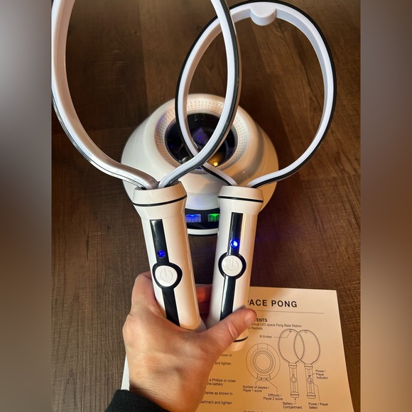 Sharper Image Virtual LED Space Pong 1 or 2 Players New Open Never Used - Picture 11 of 12